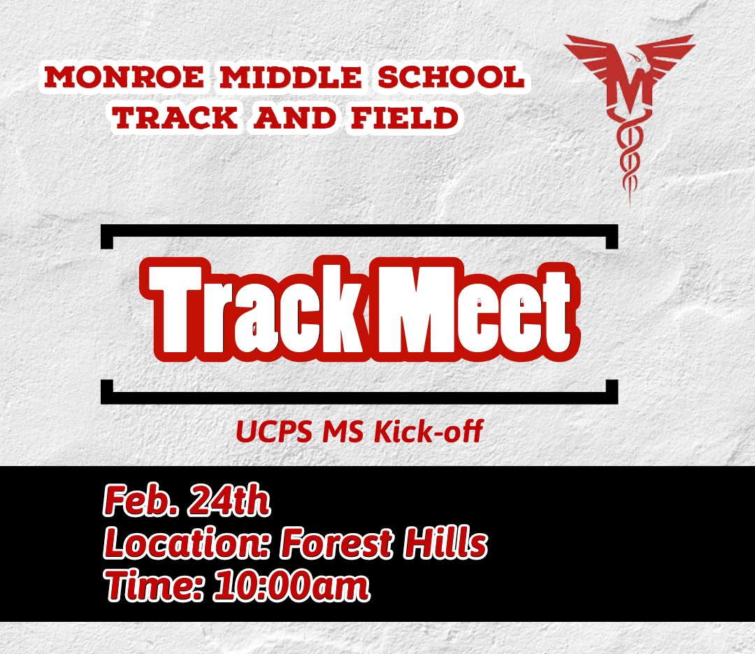 Jalen_Sowell's tweet photo. First meet of the year this Saturday. Let's go!
#Allspeed
@HSAMonroeMiddle @UCPSNCAthletics https://t.co/MFFceTcGTi