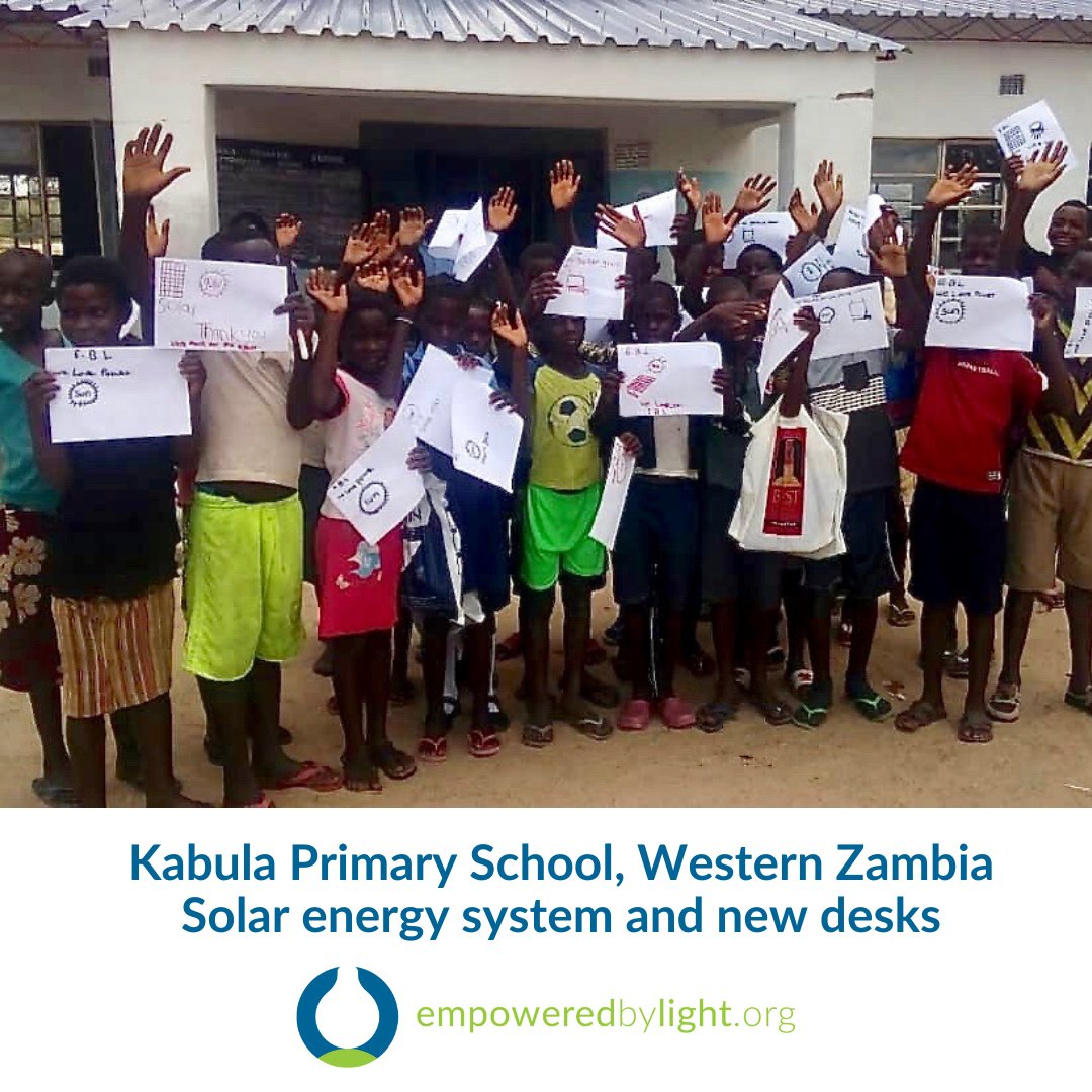 In 2021, while installing a solar energy system at Kabula Primary School in Western Zambia, we realized that many of the students sat on the floor because of broken desks. They deserved better, so we funded 30 new desks for a comfortable learning environment #brighterfutures