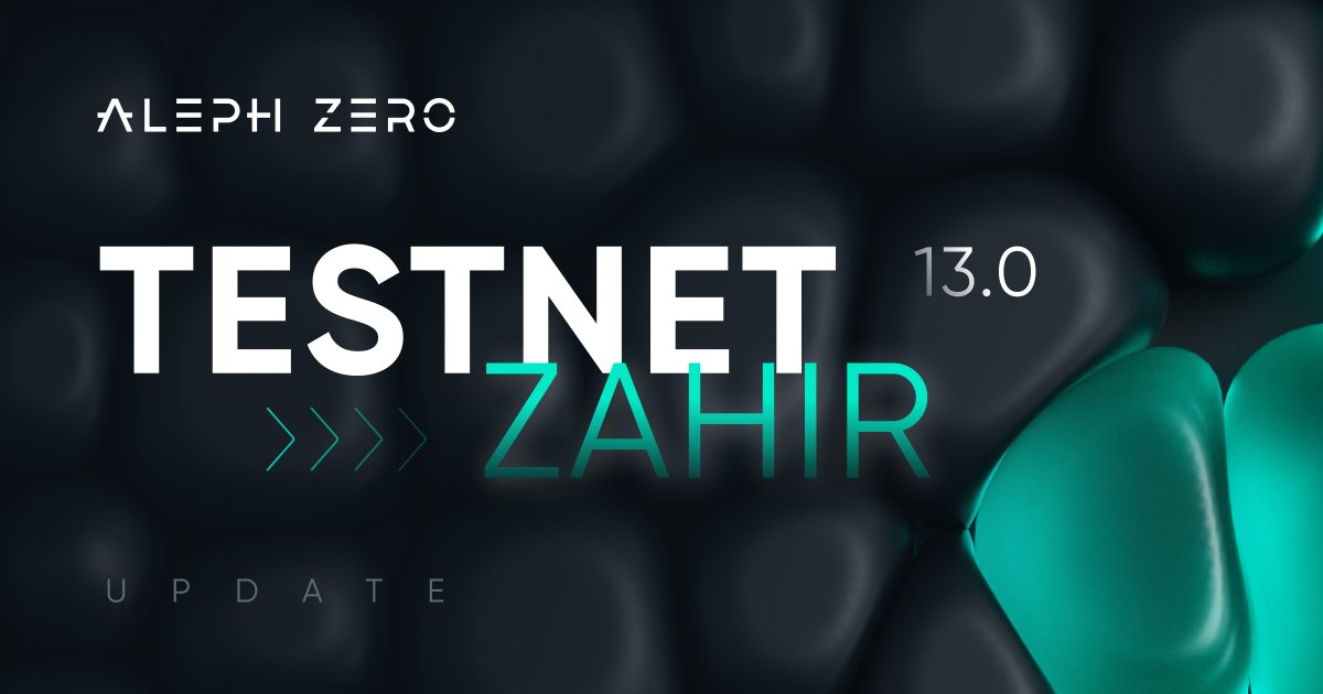 🧪 Saving validator disk space, proxy accounts for higher security–here’s what’s new in Testnet 13.0 Zahir!

We’re happy to announce that a major Testnet release has been concluded today–say hello to Zahir!

The four key features of Testnet 13.0 Zahir are:
👉 Pruning – to save