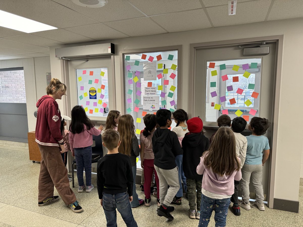 Estimania at Frontenac! Our students are practicing their estimating skills by visiting a variety of challenge stations throughout the school.