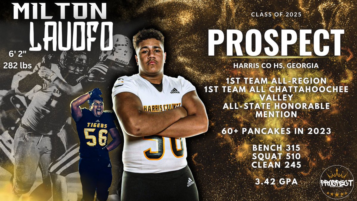 Prospect Sports (@prospectsport_) on Twitter photo Next up we have a monster on the o-line. <a href="/LauofoMilton/">Milton Lauofo 🇦🇸🇼🇸</a> gets his hands inside and drives his opponents to the parking-lot. Pancake machine due to raw strength and high motor. Good lateral movement and pad height. Once he gets his hands on you it’s over. Add him to your list! Next up we have a monster on the o-line. <a href="/LauofoMilton/">Milton Lauofo 🇦🇸🇼🇸</a> gets his hands inside and drives his opponents to the parking-lot. Pancake machine due to raw strength and high motor. Good lateral movement and pad height. Once he gets his hands on you it’s over. Add him to your list!