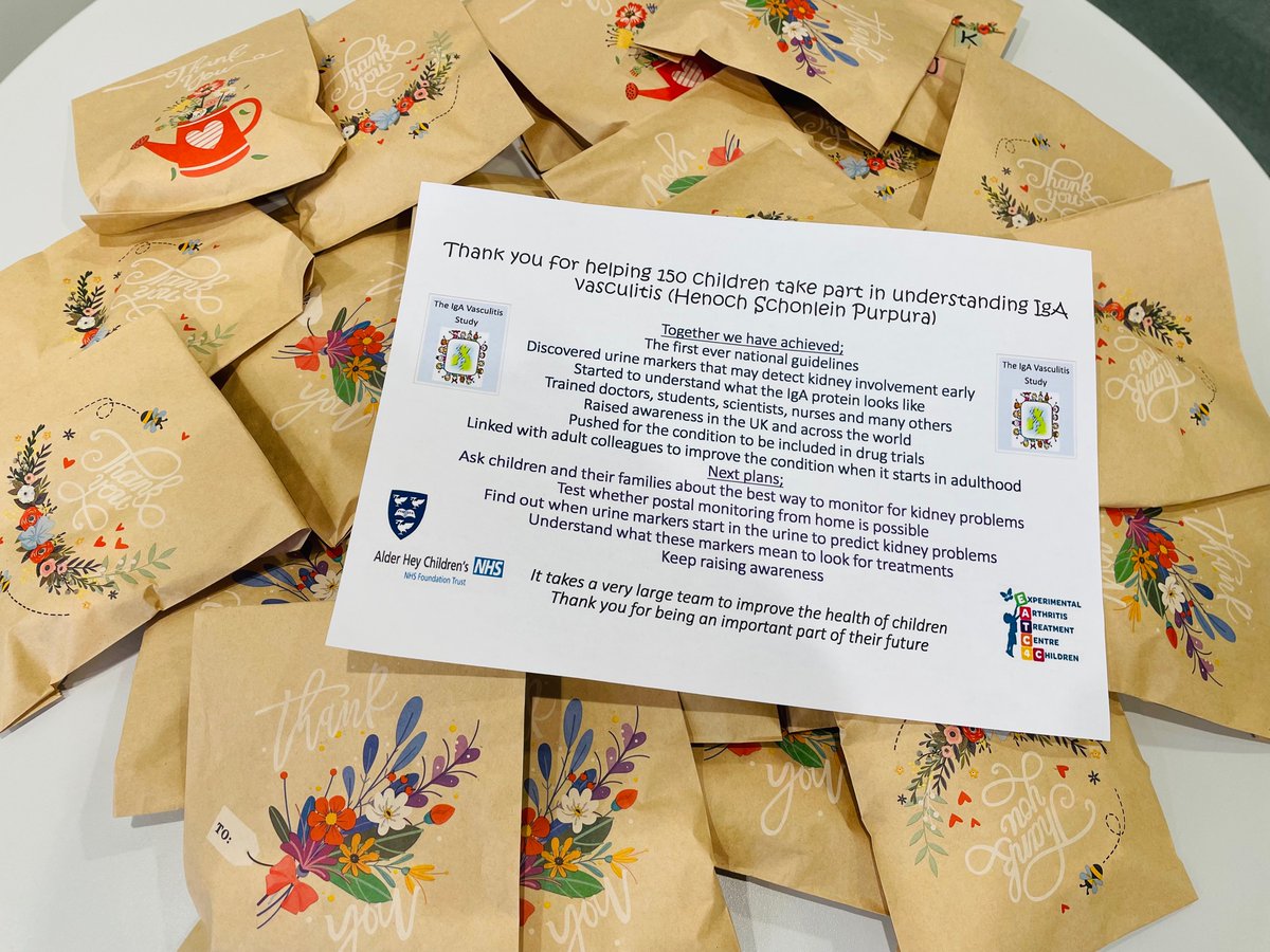 Dr. Louise Oni (@louise_oni) on Twitter photo 150 bags of sweets distributed <a href="/AlderHey/">🏥 Alder Hey 💙</a> and beyond to mark a milestone for the IgA vasculitis study
150 children have helped us learn about this rare disease
#noIgAVtogetCKD
** Thank you **
<a href="/AlderHeyRes/">Alder Hey Research</a> 150 bags of sweets distributed <a href="/AlderHey/">🏥 Alder Hey 💙</a> and beyond to mark a milestone for the IgA vasculitis study
150 children have helped us learn about this rare disease
#noIgAVtogetCKD
** Thank you **
<a href="/AlderHeyRes/">Alder Hey Research</a>
