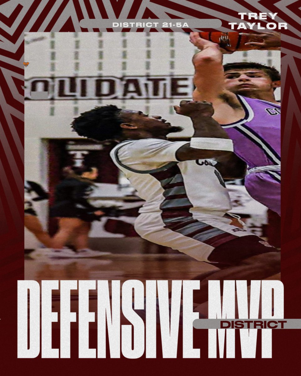 District 21-5A District Defensive MVP Senior Guard #0 @TreyTaylor2005