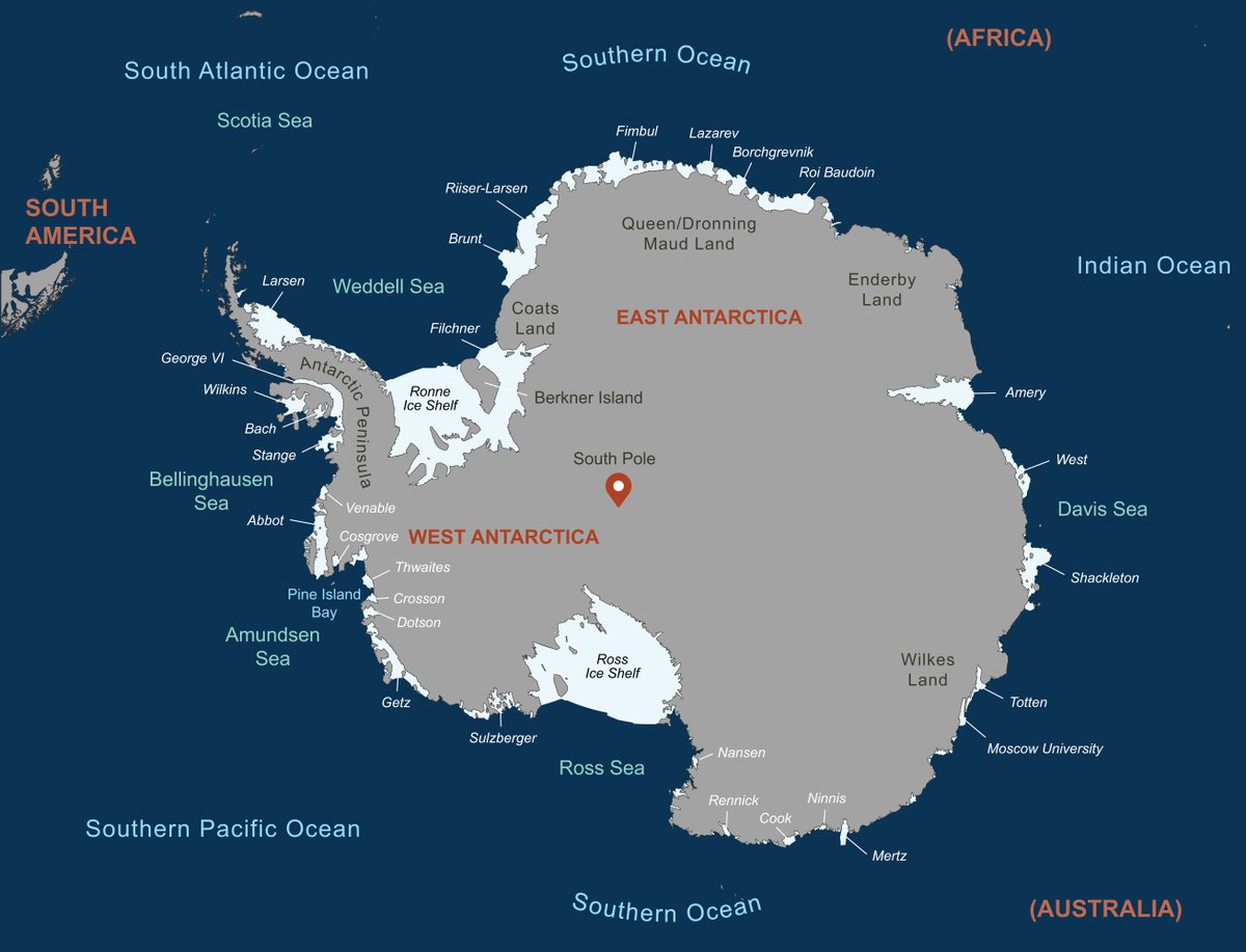 Did you know that most of the world's ice shelves fringe the Antarctic coast? Antarctica has 15 major ice shelf areas and many smaller ones. Learn more about ice shelves: nsidc.org/learn/parts-cr…. Image: Agnieszka Gautier/NSIDC