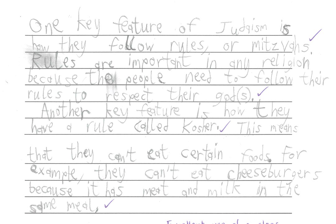 Marking the first paper of this assessment cycle and had an absolute jewel of an answer from one of my Yr7s. Squeezing a whole religion into one week feels very tight but their effort and attention really shines through here. ❤️