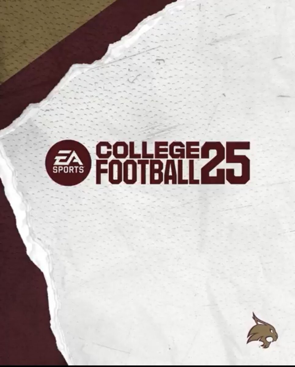 #TXST on NCAA College Football 25. At the 28-second mark.