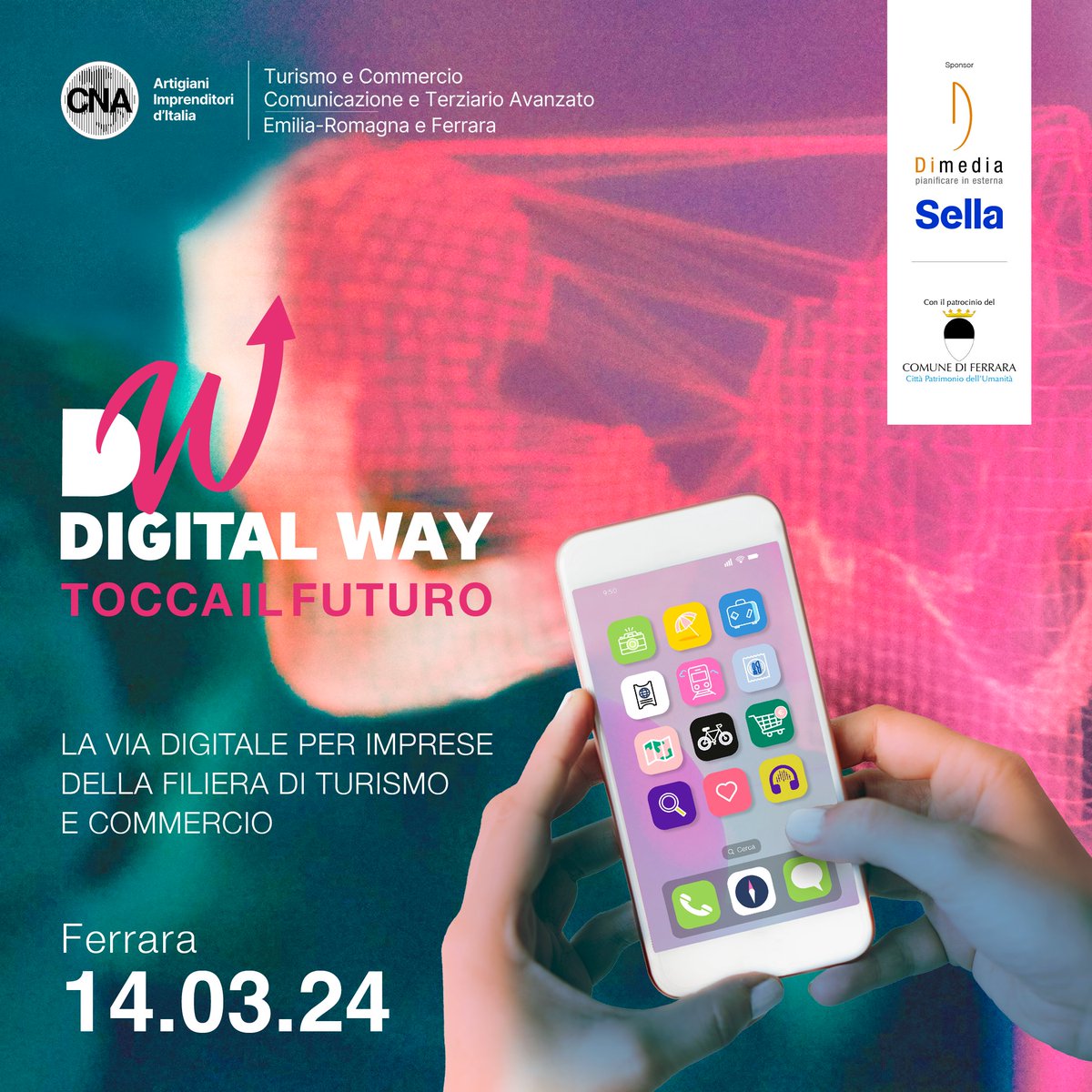 cna_er's tweet image. 𝑫𝒊𝒈𝒊𝒕𝒂𝒍 𝑾𝒂𝒚 – 𝒍𝒂 𝒗𝒊𝒂 𝒅𝒊𝒈𝒊𝒕𝒂𝒍𝒆 𝒑𝒆𝒓 𝒊𝒎𝒑𝒓𝒆𝒔𝒆 𝒅𝒆𝒍𝒍𝒂 𝒇𝒊𝒍𝒊𝒆𝒓𝒂 𝒅𝒊 𝒕𝒖𝒓𝒊𝒔𝒎𝒐 𝒆 𝒄𝒐𝒎𝒎𝒆𝒓𝒄𝒊𝒐.

Una giornata sulle nuove opportunità digitali.

𝑻𝒐𝒄𝒄𝒂 𝒊𝒍 𝒇𝒖𝒕𝒖𝒓𝒐!

👉 bit.ly/4bMgx3U

#toccailfuturo #digitalway
