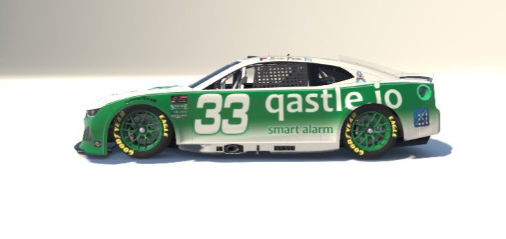 MaddoxGraphic's tweet photo. The #33 @qastle_io Chevrolet Camaro goes #Inverse for a number of races in the #BRB Buttkicker Cup Series! #iracing #paintscheme #NASCAR https://t.co/vulWqLaQav