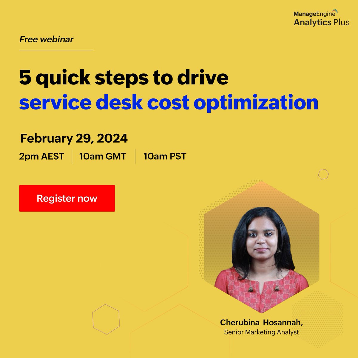 manageengine's tweet image. Cost reduction strategies involve comprehensive plans and analyses, and often fail to curb IT expenses effectively. Join our webinar to discover five immediate steps you can take to optimize service desk expenses. 
mnge.it/bXu 
#ReduceCosts #ServiceDeskOptimization