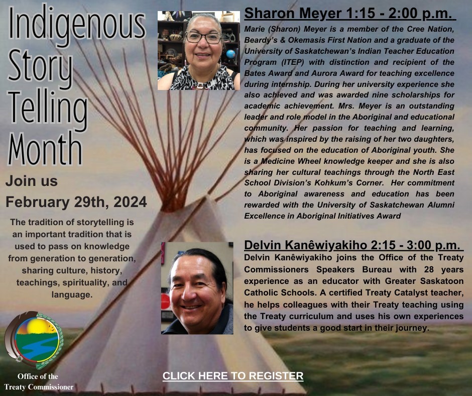 Celebrate the Indigenous Storytelling Month with the Office of the Treaty Commissioner - Event on Feb. 29 Details here otc.ca/attend_an_even…