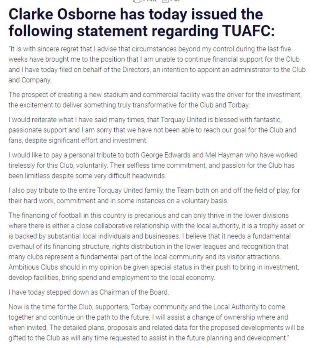 DonnyGull50's tweet image. @1_Mansell @kevnicho3 @Brano1979 @Dwrighty9 @armanilittle @connorevans1 @warnockofficial @CHargreaves1 @Sillsmeister 
Sad day for @TUFC1899 @TUSTCOYY @TORQUAYTALK