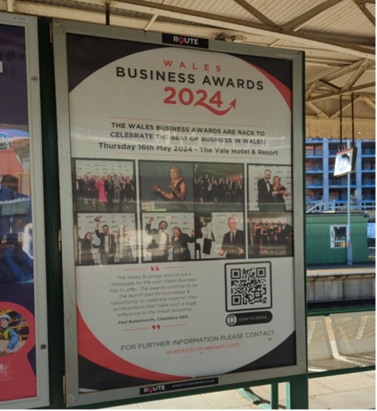 Have you spotted our #WalesBusinessAwards2024 posters up across train stations in south Wales? 🚂

With just a week to go until entry closes, now is your chance to enter! cw-seswm.com/events/awards-…