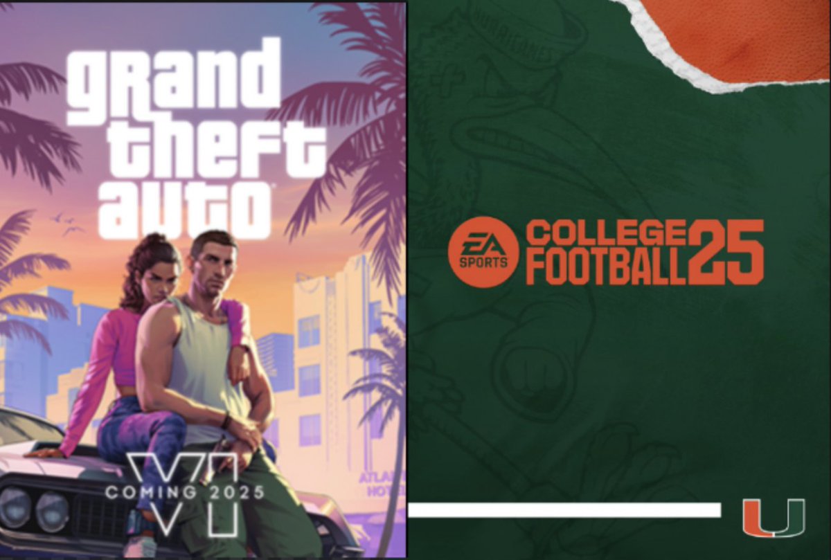 MalikRosier12's tweet photo. So what yall picking?? 

GTA or NCAA 25??

I gotta go with GTA especially with it being based in Miami https://t.co/XBxTxlvQL1