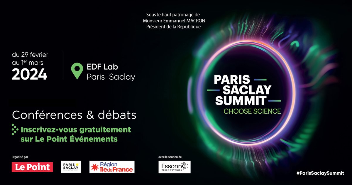 Est-ce qu'il y en a qui comptent aller au Paris Saclay Summit ? Si oui, n'hésitez pas à m'envoyer un message, ce serait cool qu'on puisse s'y croiser ! #ParisSaclaySummit #ChooseScience
