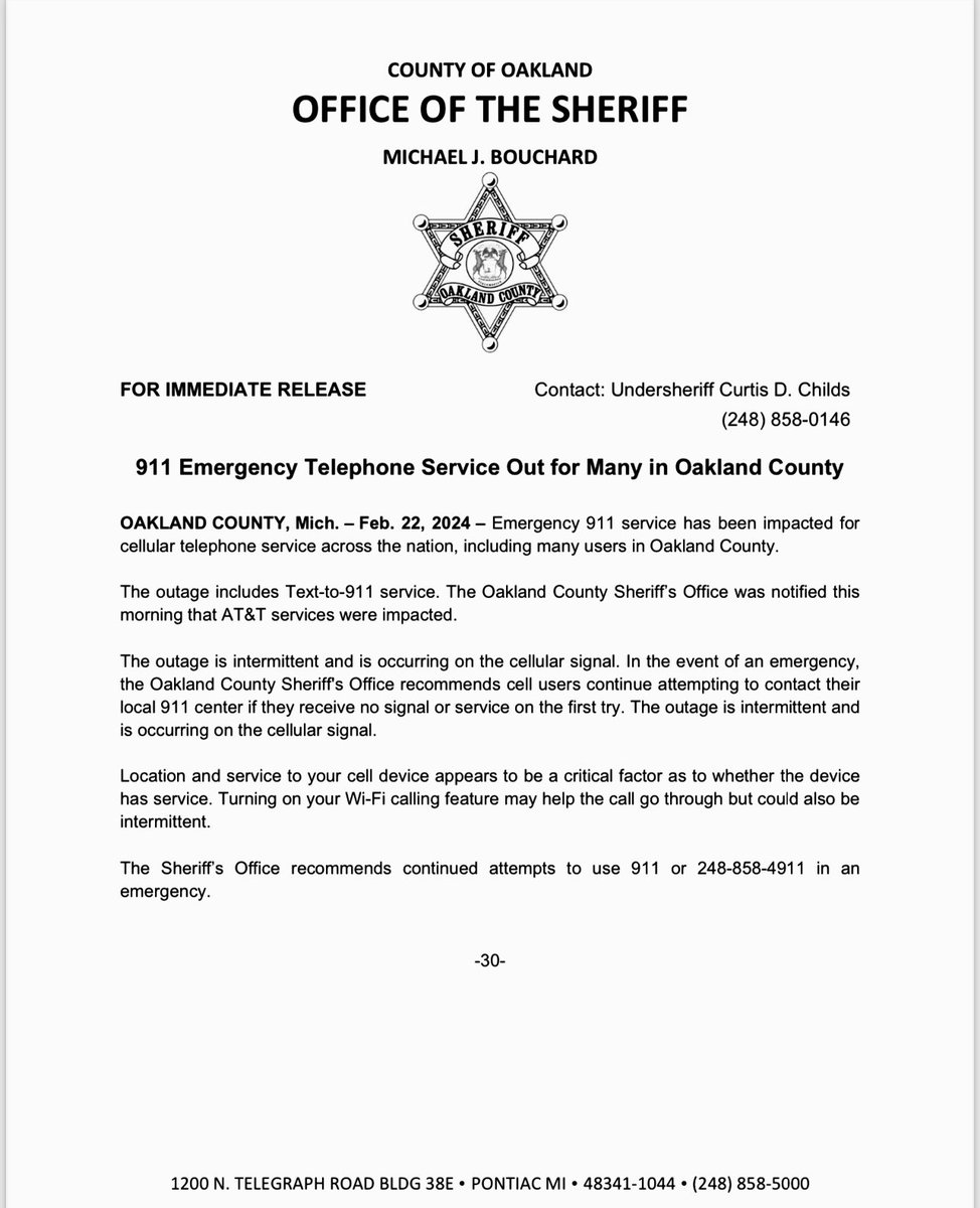 Oakland County Sheriff’s Office tweet media