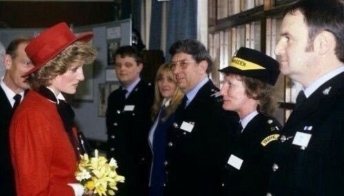 22 February 1985: Princess Diana is seen visiting the police station in Cirencester, Gloucestershire