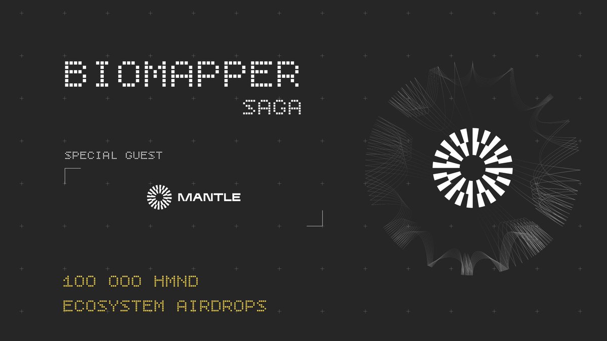Get ready for the third task in the Biomapper Saga campaign series! Stand a chance to win a generous total of 100,000 eHMND (equivalent to $30,000+ at the current price) and OATs across multiple campaigns in the series.

Today, we've teamed up with <a href="/0xMantle/">Mantle Network</a> ! 
Join the quest
