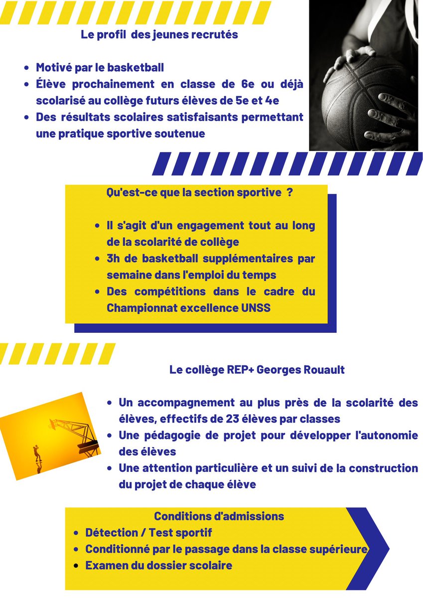 ClgGRouault's tweet image. 🏀Save the date 🏀 dès le 26/02 ouverture des inscriptions aux détections pour intégrer la section sportive basketball ⛹🏻‍♀️filles ⛹🏾‍♀️et ⛹️garçons ⛹🏾‍♂️du collège Georges Rouault  pour la rentrée 2024 - entrées possibles en 6e, 5e et 3e @Paris19e @Academie_Paris