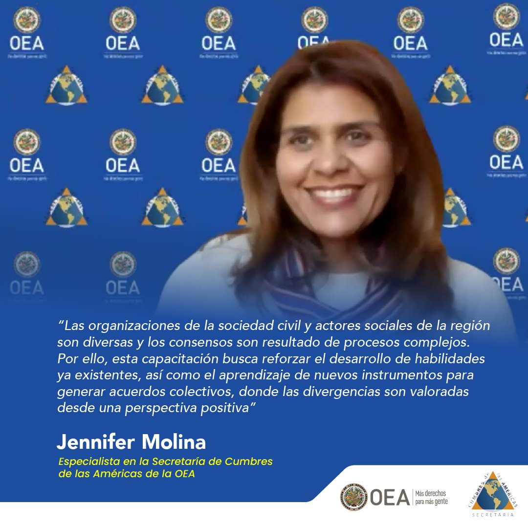 CumbreAmericas's tweet photo. Esta semana, la soc civil y actores sociales de las Américas dialogan y analizan casos sobre "Futuro Sostenible y Verde", "Energía Limpia, Sostenible y Renovable", y "Gobernabilidad Democrática", tres de los cinco ejes temáticos de la #IXCumbre de las Américas.
#SummitLab https://t.co/d9Ml1qIimO