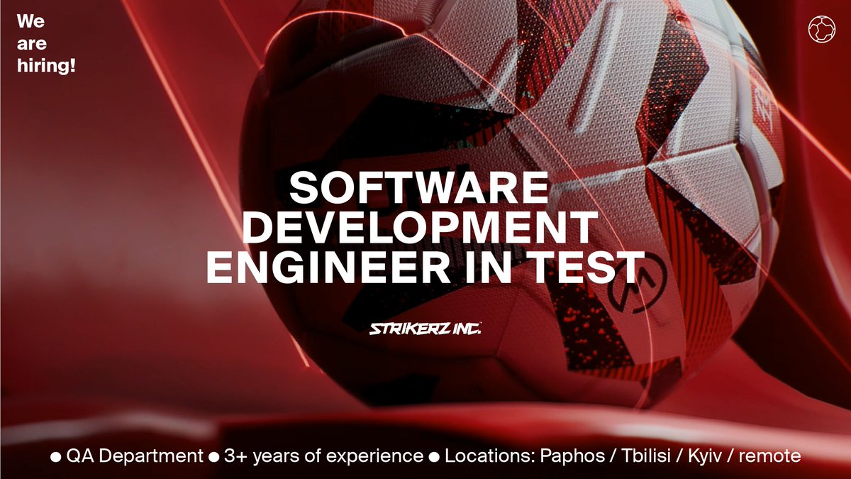 We're looking for a Software Development Engineer in Test to innovate our testing methods 🔥 📩 You can apply via the link: strikerz.inc/software-devel…