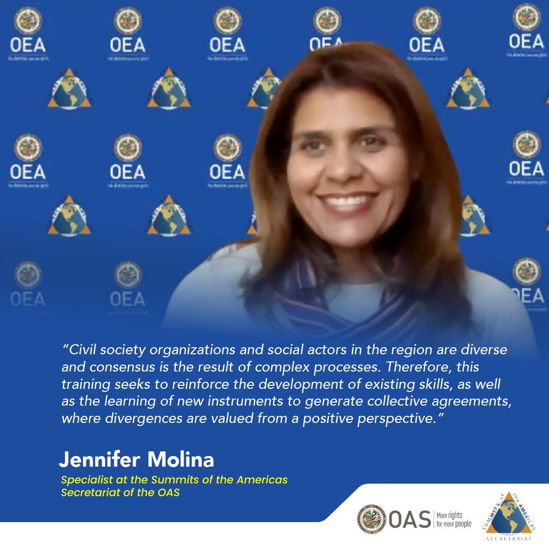 SummitAmericas's tweet photo. This week, civil society and social actors of the Americas are discussing and analyzing cases on "Sustainable and Green Future", "Clean, Sustainable and Renewable Energy", and "Democratic Governance", three of the five thematic axes of the #IXSummit of the Americas.
#SummitLab https://t.co/7HhO8XUPYv