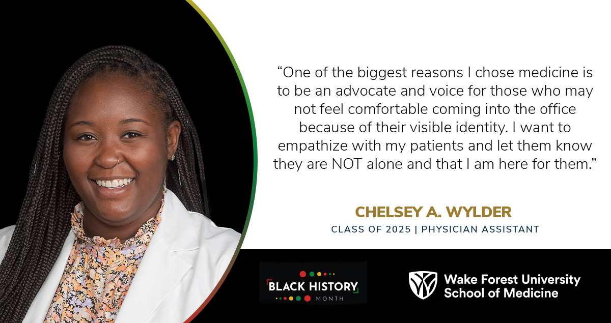 Meet Chelsey Wylder, @WakeForest_PA Class of 2025, “I am incredibly proud to be a first generation college student! It took a lot of sacrifices from my mom, and I love being able to show her that everything she has done for me isn’t going to waste.'