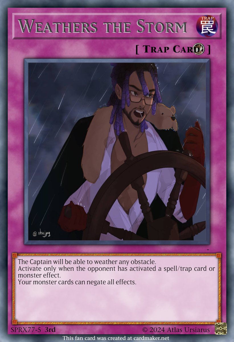 BigBearPlayz's tweet photo. New Atlsd trap and magic card set. The first one is weathering the storm. 
#AtlasCard https://t.co/WJhxbfeDTG