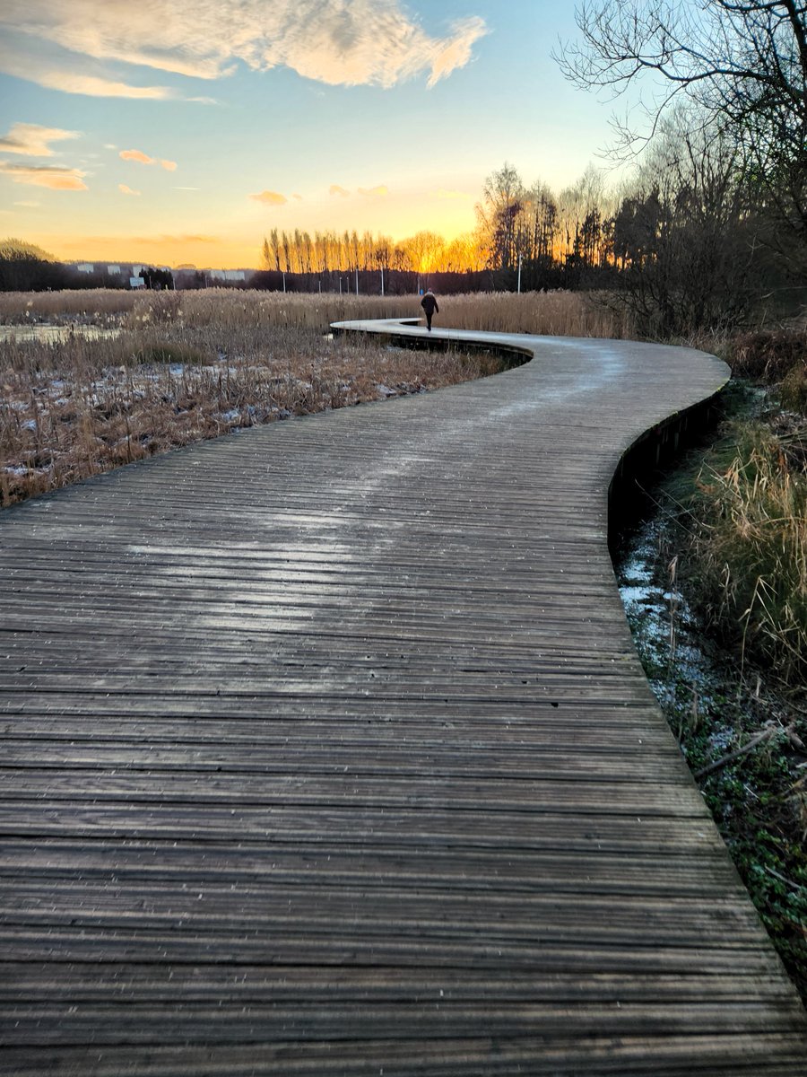 The Helix at sunset. What a place to explore, with our huge network of paths, woodland walks, and variety of nooks and crannies. #thehelix #kelpies #visitfalkirk