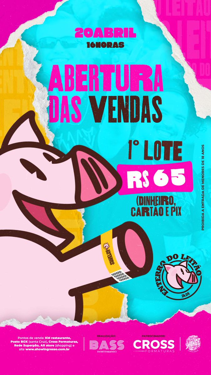EnterroDoLeitao's tweet photo. E amanhã iniciamos as vendas para o maior open bar da região, não deixa pra última hora heim, início das vendas 18h no km universitário... https://t.co/xaBv9zzSkg
