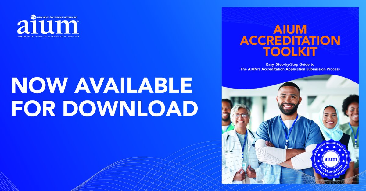 Display your commitment to the highest quality patient care through AIUM Ultrasound Practice Accreditation. Get started with the AIUM's new Accreditation Application Toolkit. Download the guide today: bit.ly/3SdytfV
