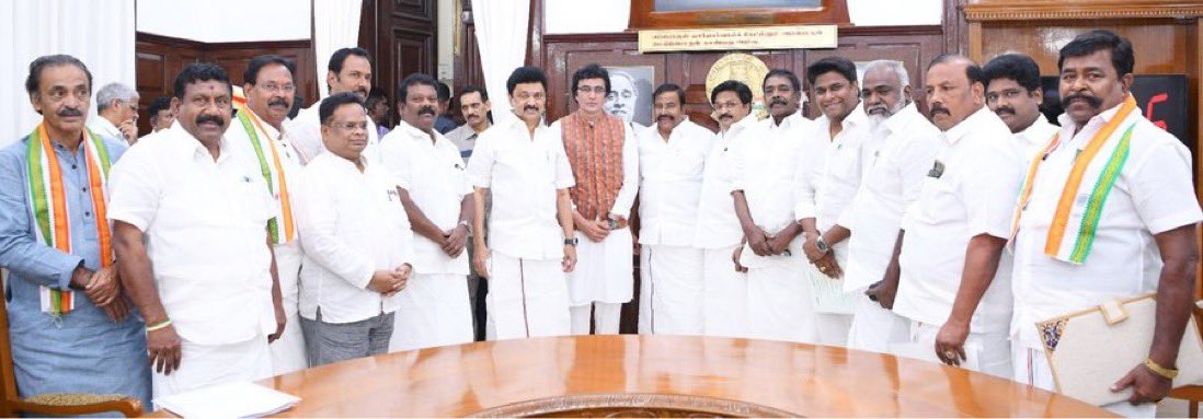 Met Chief Minister Tamilnadu Thalapathy @mkstalin along with @INCTamilNadu Incharge @drajoykumar PCC President @SPK_TNCC, CLP Rajesh Kumar and MLAs @INCIndia