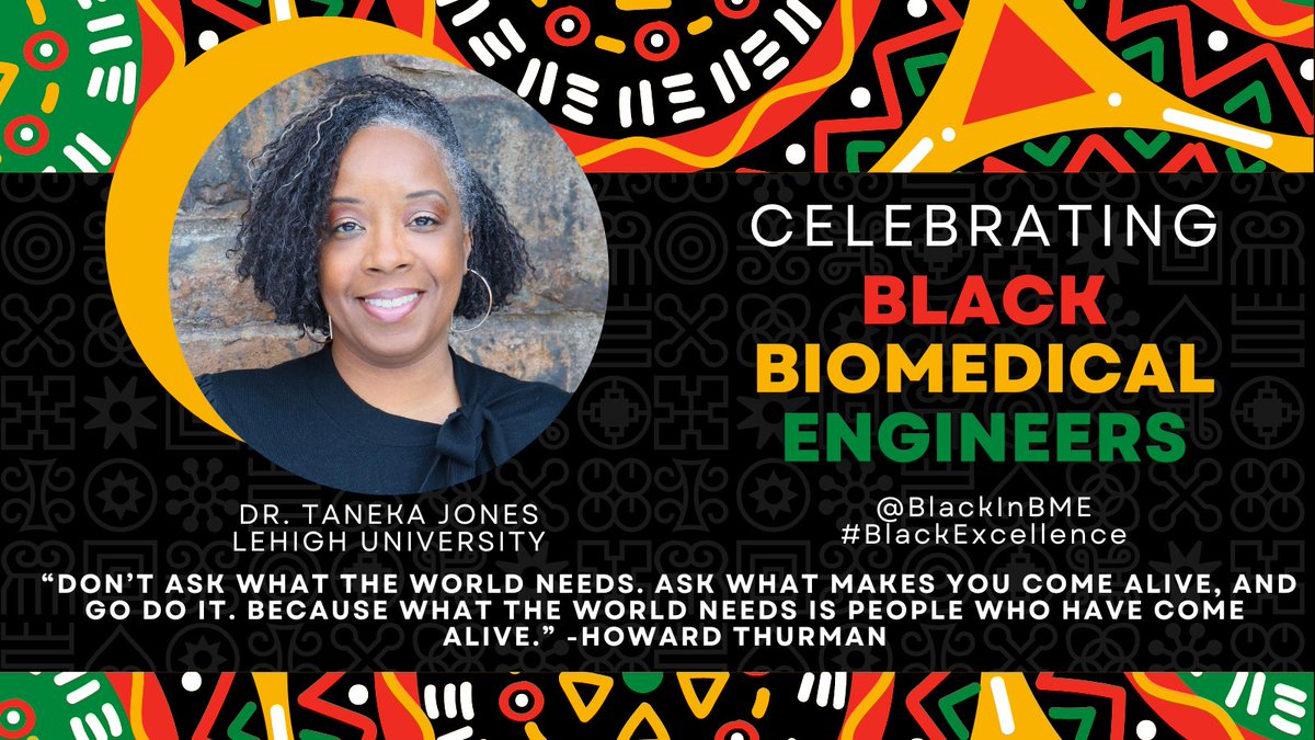 BlackInBME's tweet photo. Today's feature is Research Assistant Prof Dr. Taneka Jones who uses her creativity and technical prowess to help her students excel @LehighBioE. Check out her @TEDTalks video 3D bioprinting (https://t.co/ylCLZK7228), which she is using to design uterine in vitro models! https://t.co/7DiVaQ7Myz