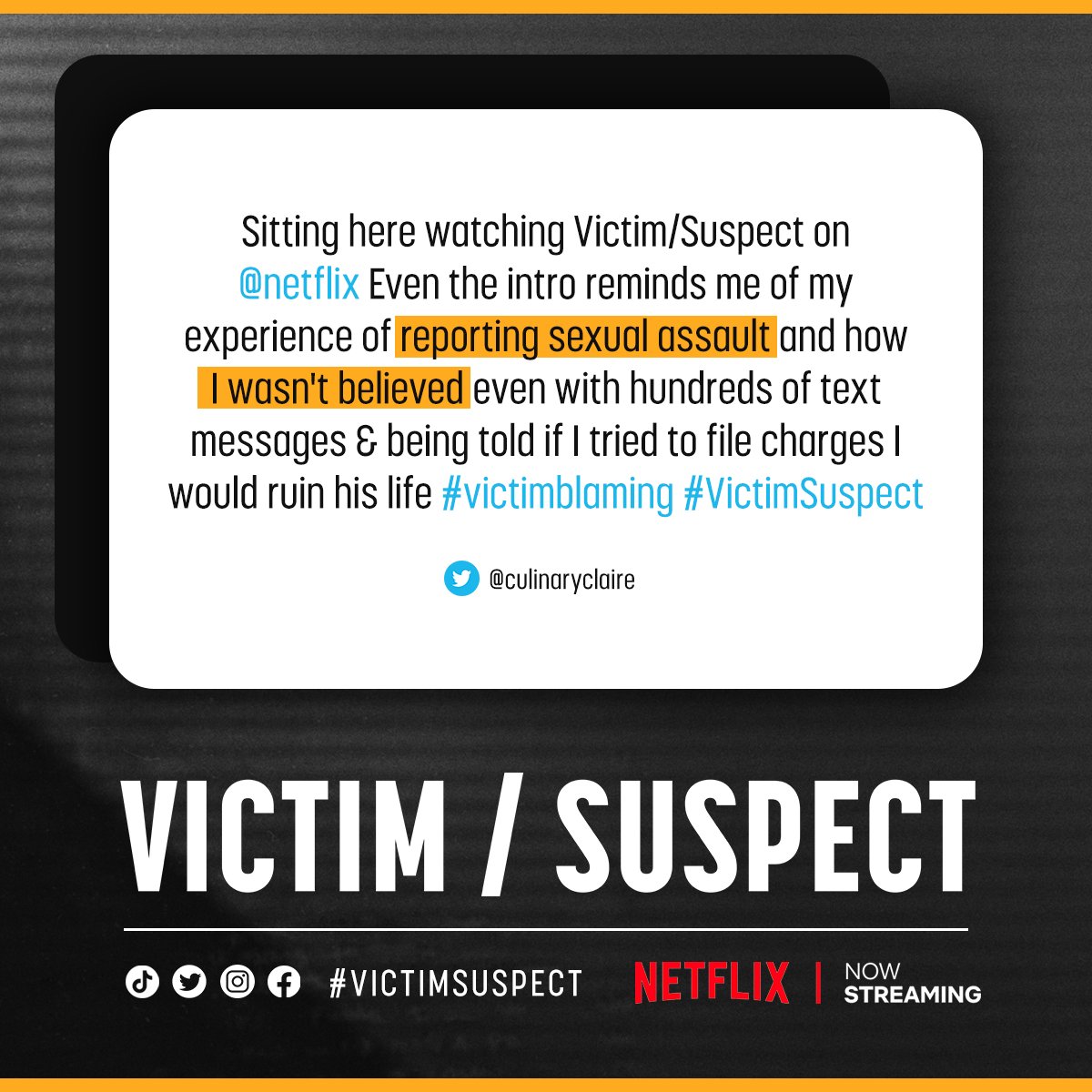 Victim/Suspect tweet media