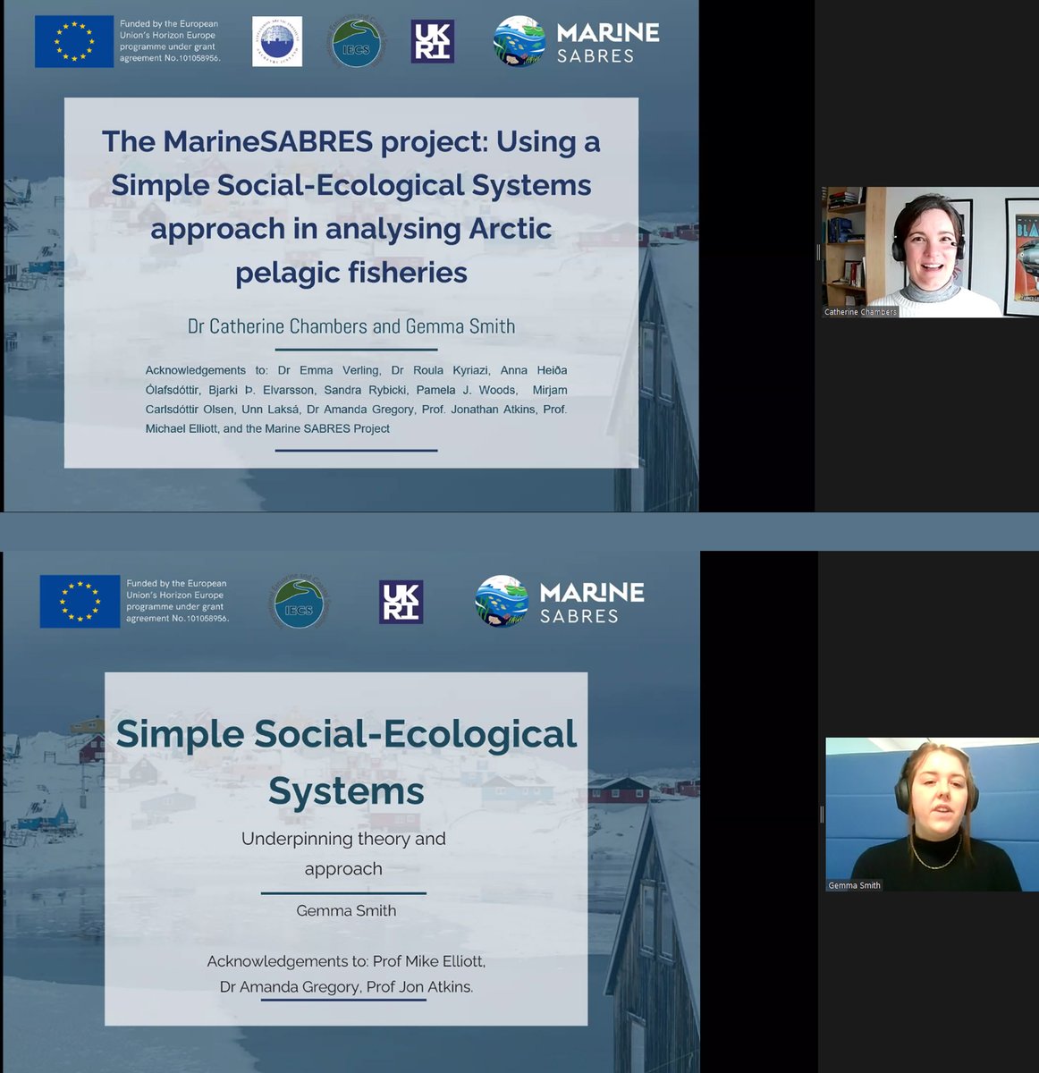 Huge thanks to Catherine Chambers & Gemma Smith for a fantastic & engaging hour on all things #MARINEsabres yesterday! Playback of Atlantic & Arctic Lighthouse Weekly Hour available at bit.ly/49p8ZCv BlueMissionAA #missionocean @IecsLtd Stefánsson Arctic Institute