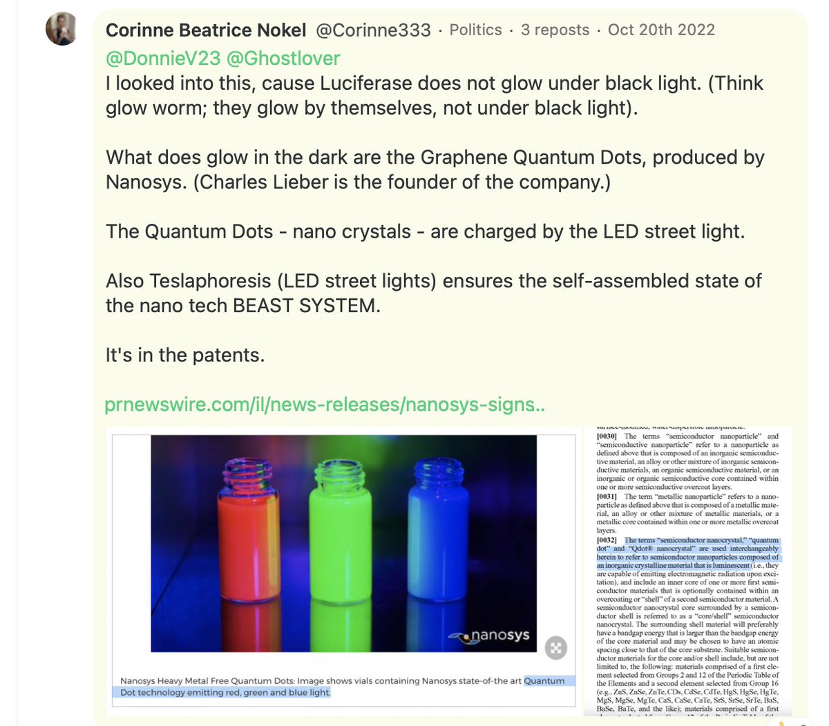 CorinneNokel's tweet photo. #Bioluminescence
#Qdots
#LED
https://t.co/8DwWSZzo9z https://t.co/wYMooPPzTm