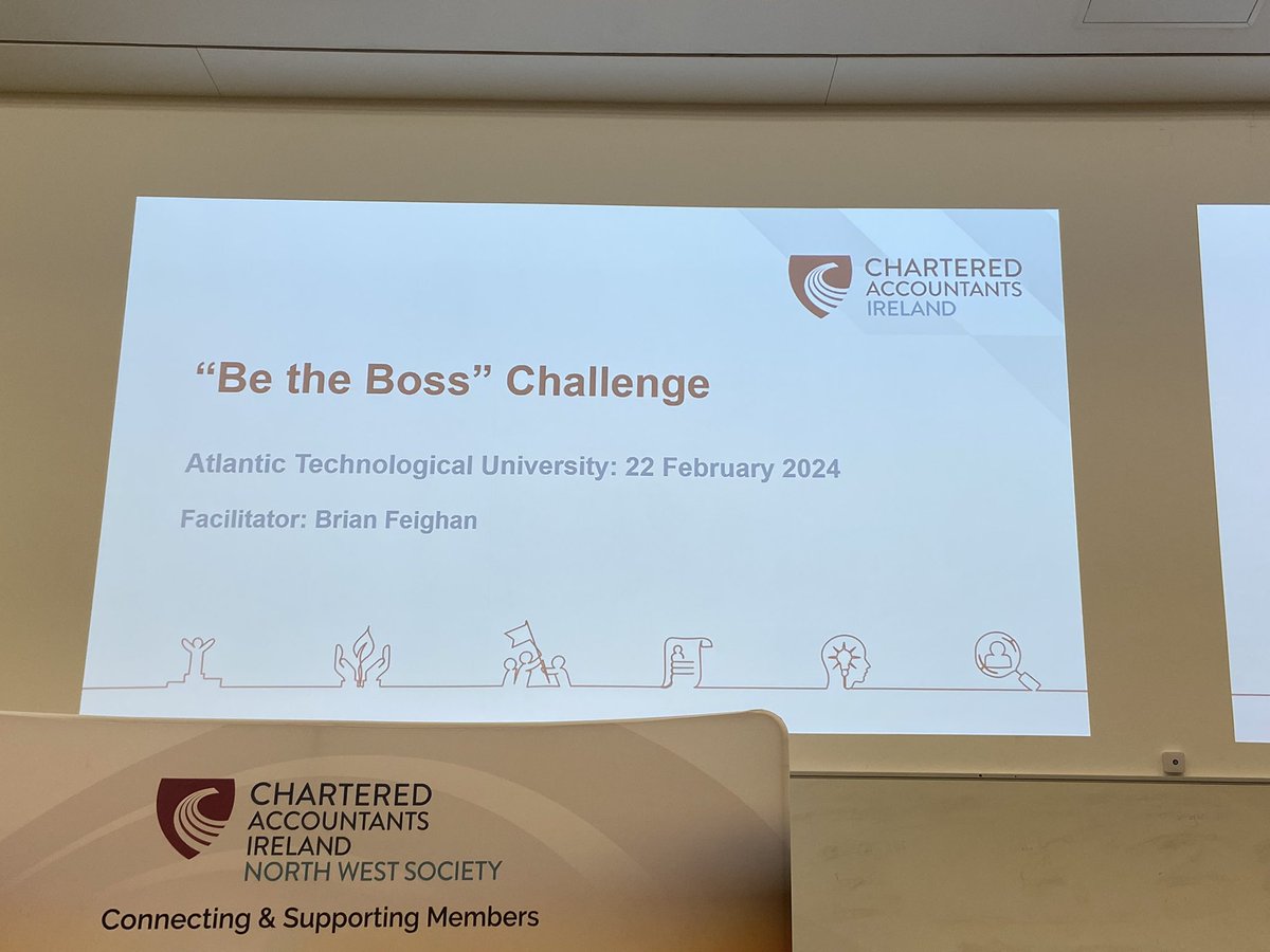 cicsummerhill's tweet photo. A massive thank you to all in @atusligo_ie and @charteredaccirl for a fantastic and interactive afternoon at the Accounting mini bootcamp ‘Be the Boss Challenge’. #accounting #activelearning #accountingisfun #accountingcareerpath https://t.co/q4Ew7oVLNG