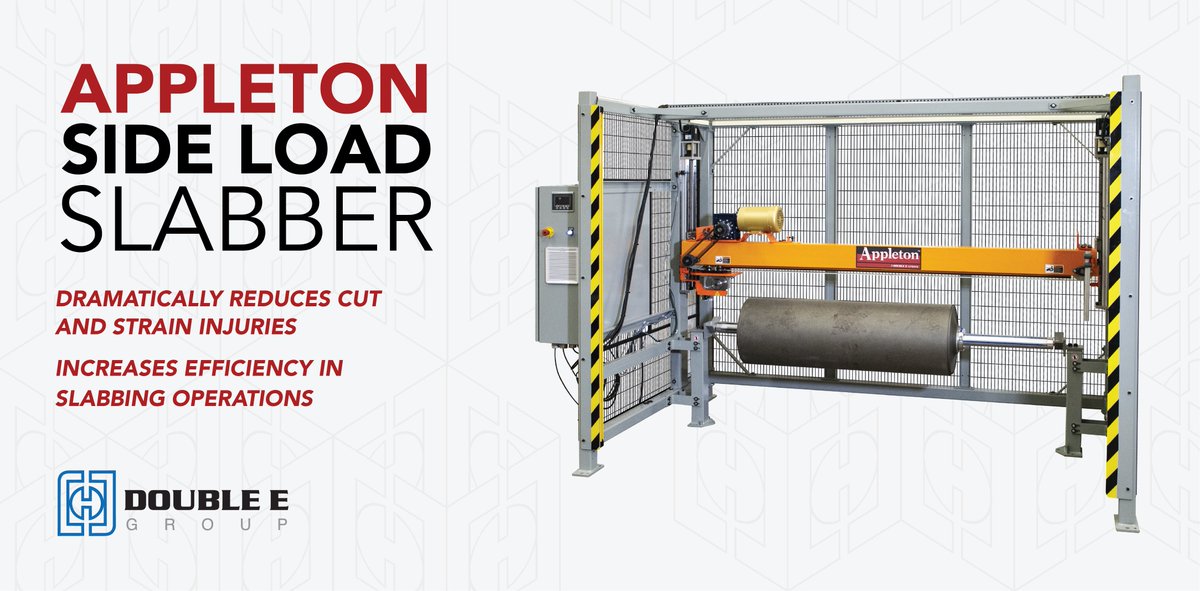 DoubleECompany's tweet photo. NEW Appleton Side Load Slabber! Remove wound material rolls with precision &amp; safety https://t.co/hjRgUWTlAe
#DoubleEGroup #AppletonSlabber #AppletonMfg #slabbing #convertingindustry #materialhandling #paperconverting #paperindustry #convertingequipment #manufacturing #engineering https://t.co/iuoI3NJLqm