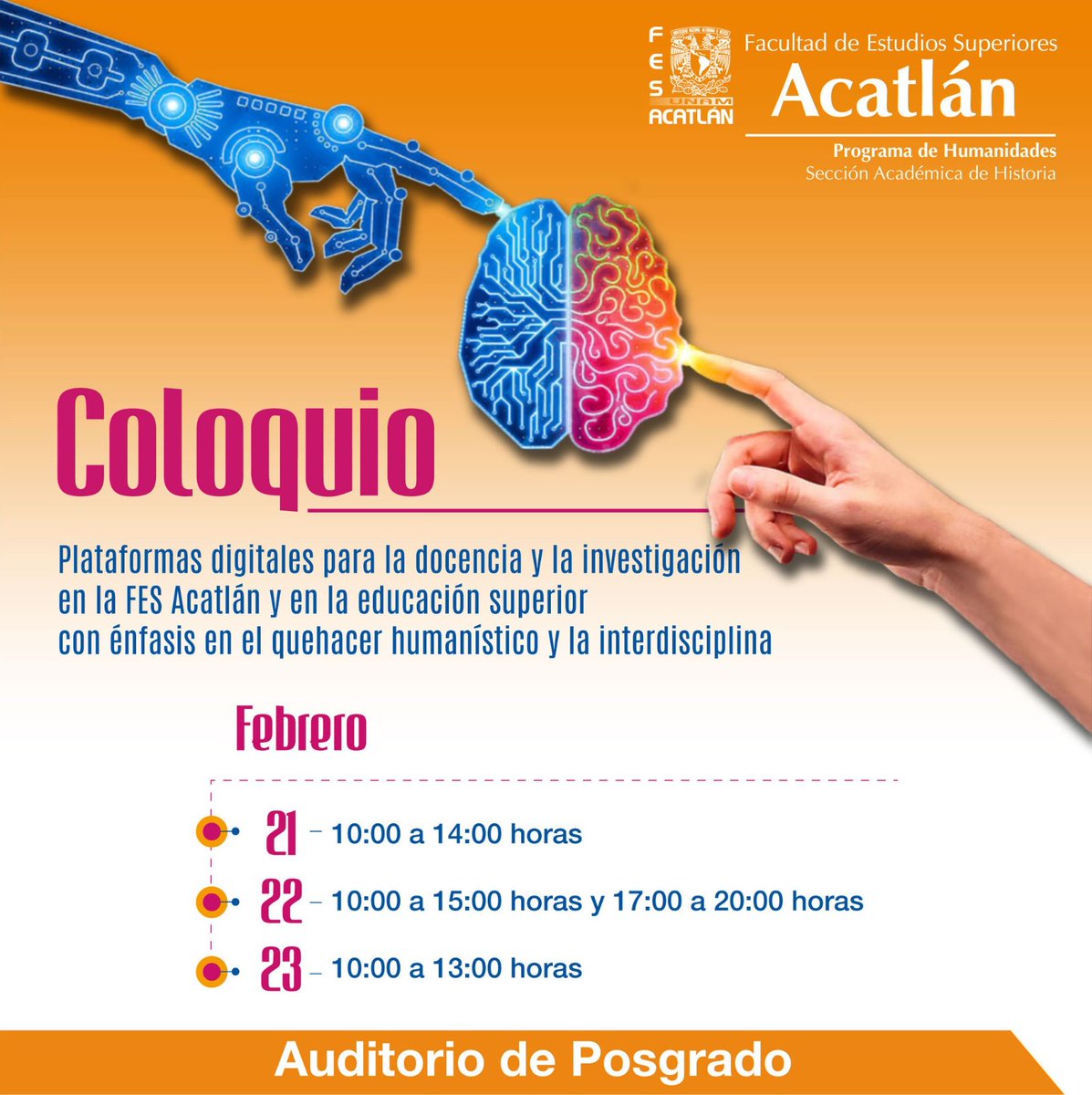 VirkApp's tweet photo. Hoy participaremos en el Coloquio sobre Plataformas Digitales para la Docencia y la Investigación. Hablaremos de tecnología con impacto social en la @FES_ACATLAN  a las 14hrs. https://t.co/GQWk5QAqSW