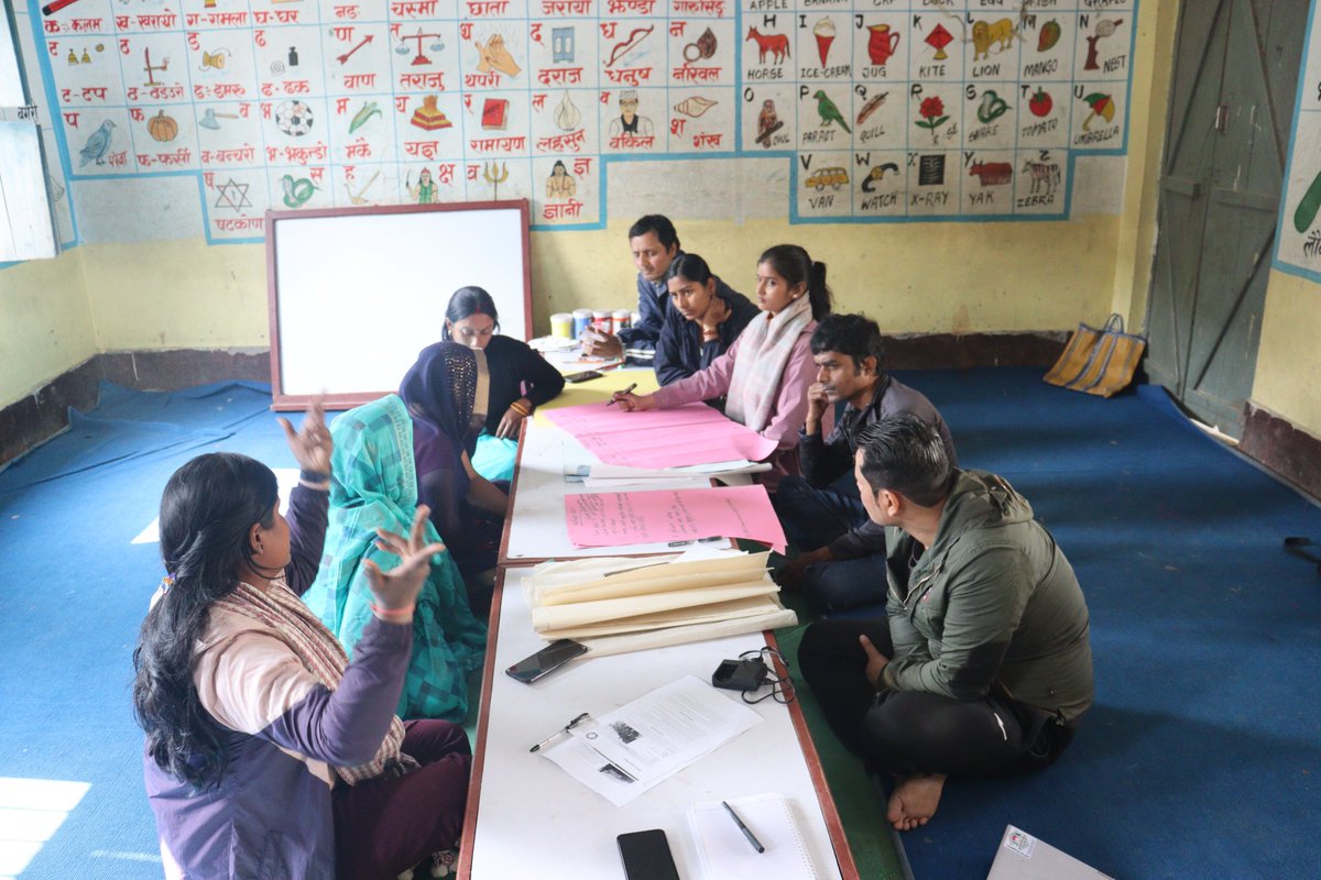 nubnepal's tweet photo. Young Mithila artists are having a discussion with the senior Mithila artists for preparing a lesson plan to inform the local curriculum📖 in Nepal. Senior artists are confident that young students will learn to paint this art quickly🙏 @jwas_nepal @Mobile__Arts https://t.co/Sh41OdB5qM