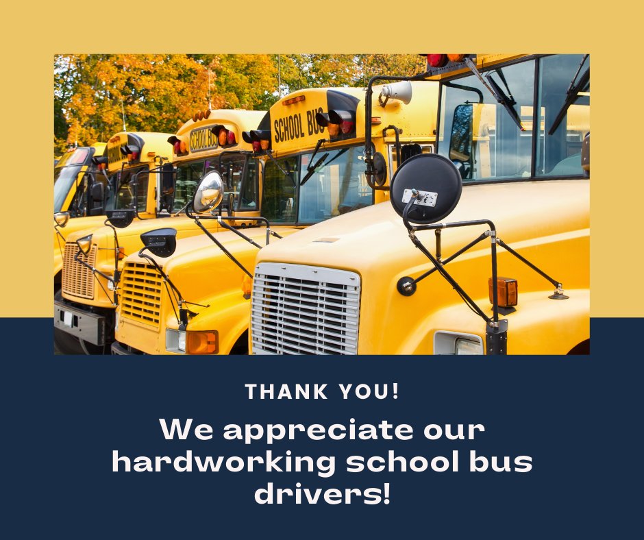 It's School Bus Driver Appreciation Day! Thanks for going the extra mile for our students!