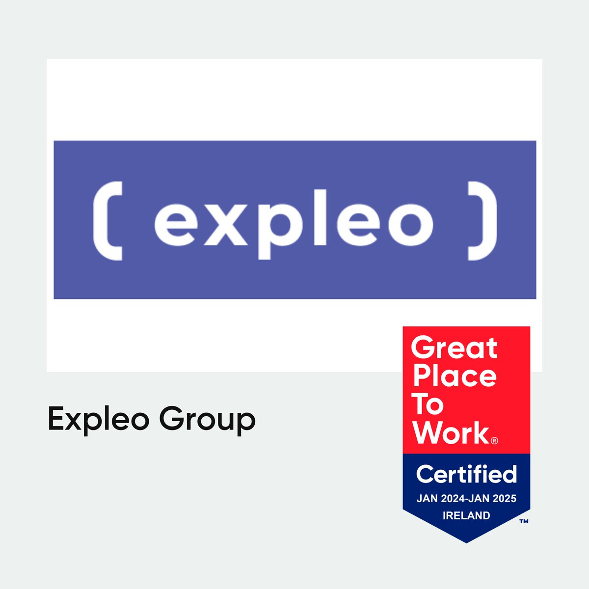 Expleo has been officially certified as a @GPTW_Ireland for the 10th consecutive year 🏆✨ This achievement is a testament to the incredible dedication and passion of our people who make Expleo such an amazing place to work every single day. 🙌 #GreatPlaceToWork