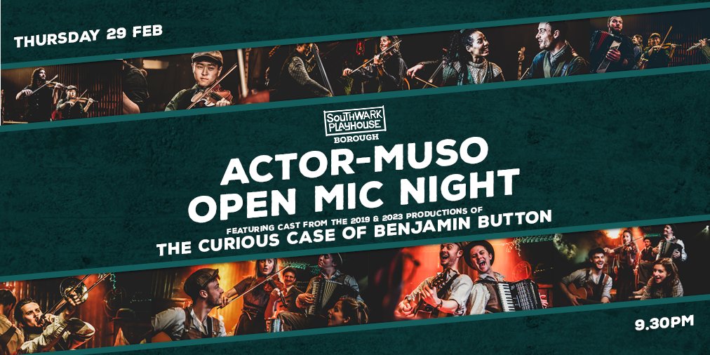 CALLING music lovers, theatre fans, Actor-Musos and all in between.

Join cast members of The Curious Case of Benjamin Button to launch our new Borough Bar stage next Thurs. 
Bring your instruments and mates 🎸

Free to attend, perform &amp; no booking req.
Performances 21:30 - late!