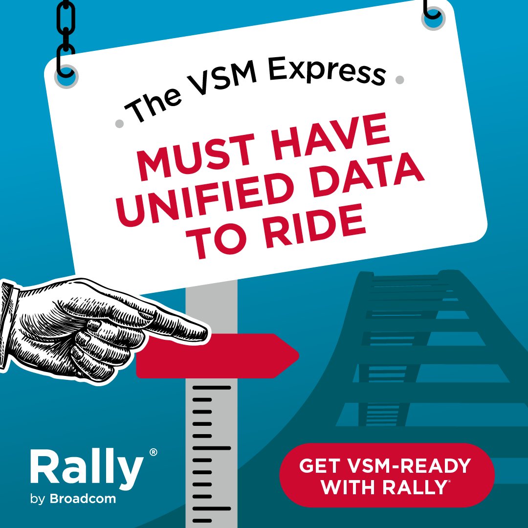 #VSM depends on end-to-end visibility. Rally® is the only #AgileManagement solution that can manage and steer delivery as it happens by aggregating & clearly presenting data from all your global teams. Learn why Rally is a pillar of VSM. 🎢 
@BroadcomVSM bit.ly/48woG9r