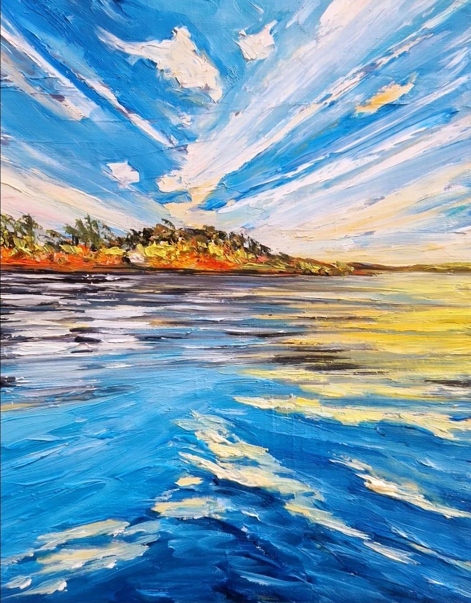 Lough Corrib🩵 #oilpainting #Oughterard #Connemara