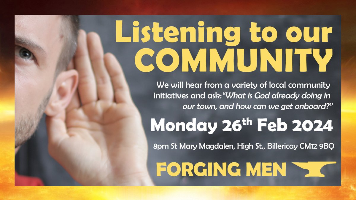 This Monday we will hear from <a href="/RevBott/">Gary Bott</a> (Community Pastor at <a href="/billericaybap/">Billericay Baptist Church</a>) as well as <a href="/BankBillericay/">Billericay Food Bank</a>, <a href="/BillericyRotary/">Billericay Rotary</a>, and more.
You're welcome to bring friends &amp; neighbours (yes, ladies are allowed!) -anyone who's interested in how we can see God's love in action in our town.