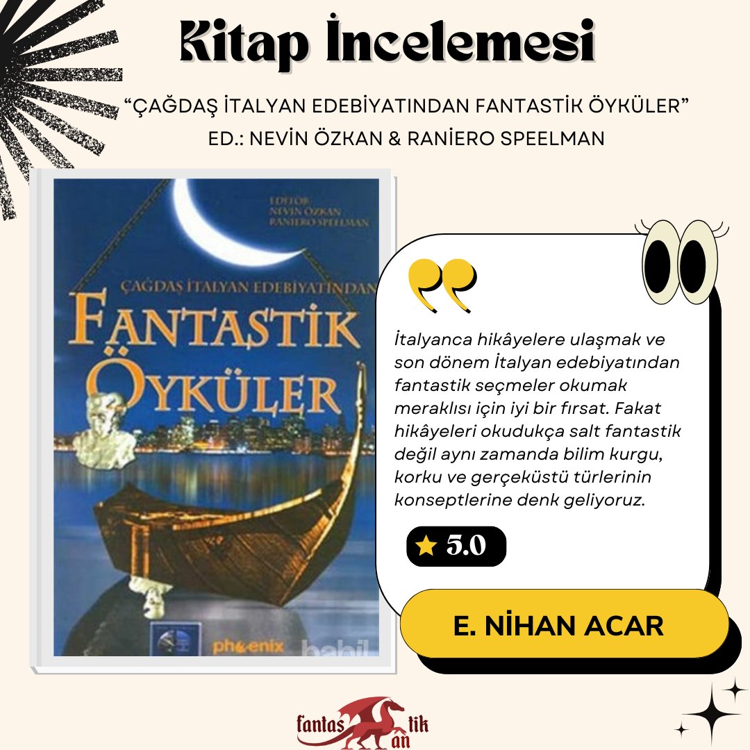 "Çağdaş İtalyan Edebiyatından Fantastik Öyküler" kitabının inceleme yazısını okudunuz mu?

🌐 fantasantik.com/2024/02/cagdas…