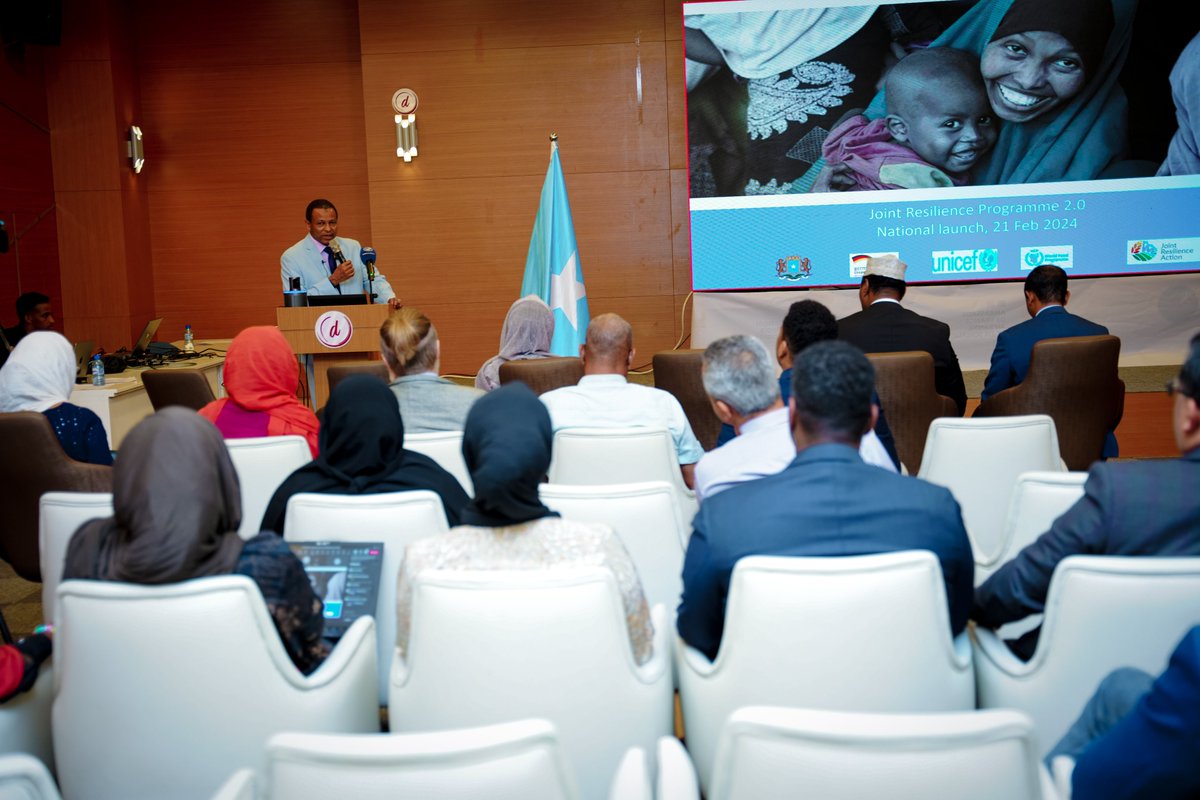 unicefsomalia's tweet photo. PICTURES: The launch of a new phase of the Joint Resilience Programme that will benefit a million people in #Puntland &amp; #Galmudug states. This was made possible thanks to the generous support from @BMZ_Bund through @KfW_FZ_int. @MoPIED_Somalia https://t.co/P1T0zlM4Bo