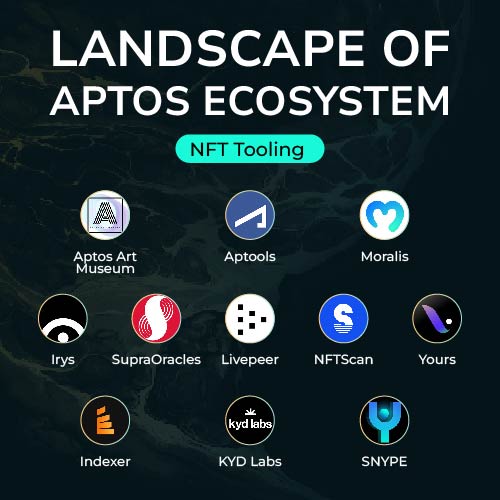 🔝 NFT Tooling
<a href="/apto_id/">apto.id</a>
<a href="/AptosArtMuseum/">Aptos Art Museum |</a>
<a href="/aptools_/">Aptools | Launch on Aptos with No coding</a>
<a href="/indexer_xyz/">indexer.xyz</a>
<a href="/irys_xyz/">Irys (✧ᴗ✧)</a>
<a href="/KYDLabs/">kyd.</a>
<a href="/Livepeer/">Livepeer</a>
@MoralisWeb3
<a href="/nftscan_com/">NFTScan</a>
<a href="/proudlionsclub/">Proud Lions Club | APTOS NFT</a>
@SupraOracles
<a href="/SNYPEio/">SNYPE</a>