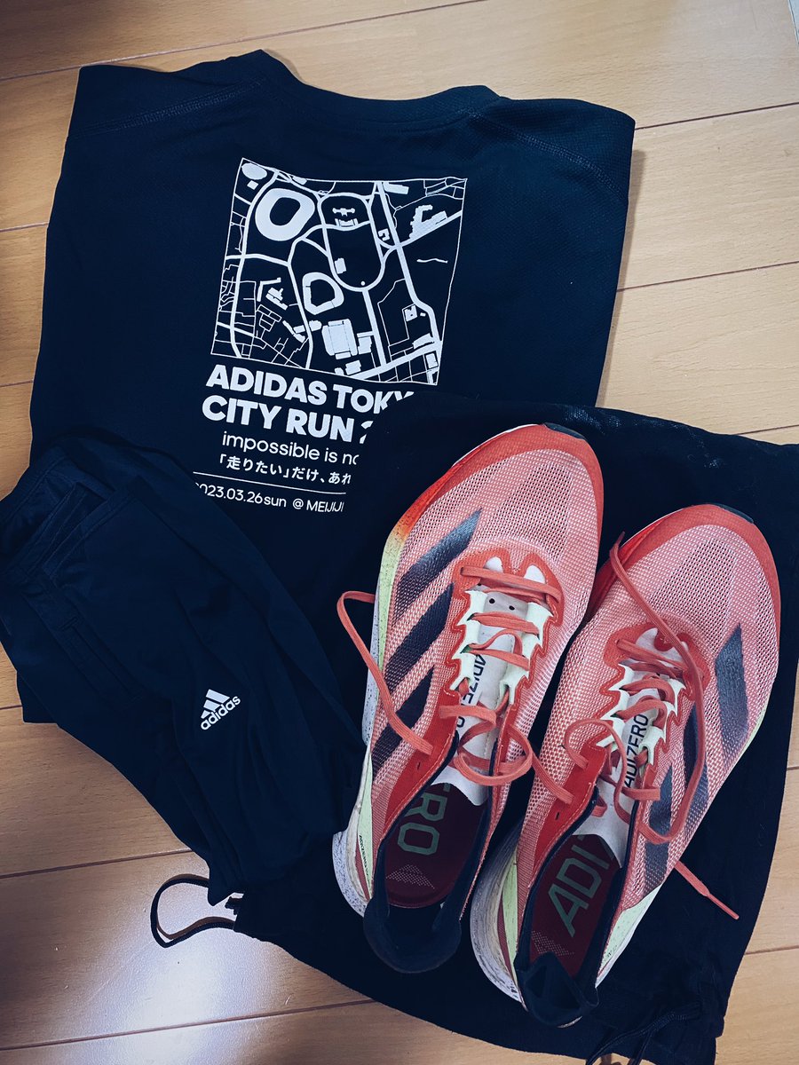 明日は
adidas tokyo city run2024
天気も微妙だし、先週の疲労も全く抜けてないので楽しんで走りたい。目標タイムも特にはないけど昨年より速くは走りたい。