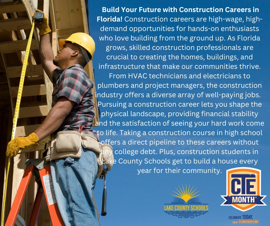 #ConstructionCareers
#BuildYourFuture
#collegecareerexpo
#CTEMonth
#collegeandcareer
#lakecountyschools